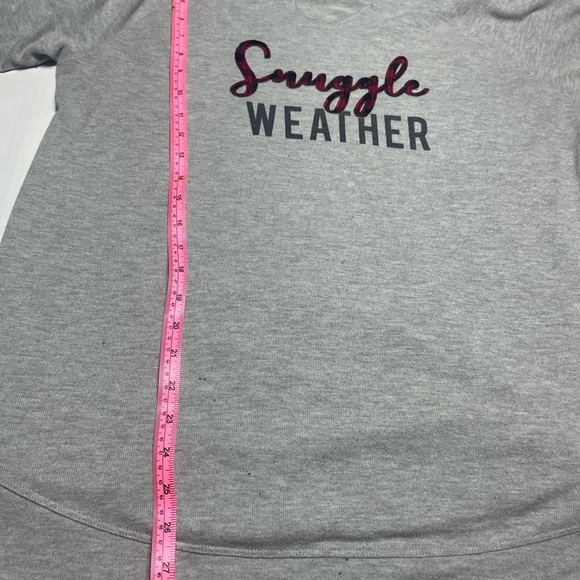 Lane Bryant Plus Size Gray Hoodie Sweatshirt “Snuggle weather “ size 18/20 - Picture 10 of 10